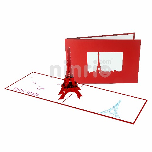 Eiffel Tower Card – Building 3D Popup Card Thiệp 3D công trình nổi tiếng – Thiệp tháp Eiffel