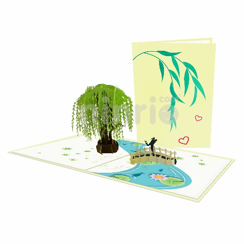 Coupe Under Willow Tree Card – Love 3D Card Coupe Under Willow Tree Card – Love 3D Popup Card