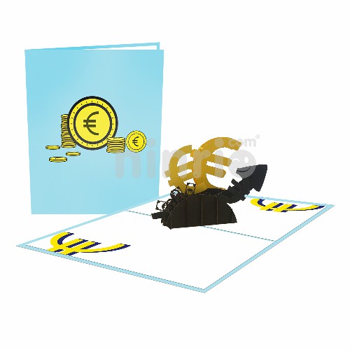 Ninrio 3D Popup Card - Euro Card – Birthday 3D Popup Card Thiệp Euro 3D – Thiệp sinh nhật pop up