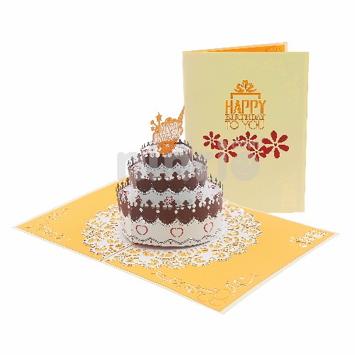 Thiệp Bánh sinh nhật 3D – Thiệp sinh nhật pop up - Pop Up Card Ninrio