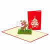 Thiệp Tuần lộc mũi đỏ Rudolph 3D – Thiệp Giáng sinh 3D