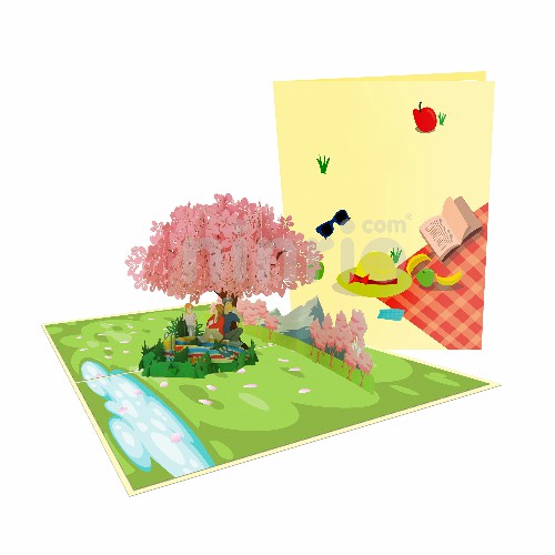 Thiệp Picnic 3D – Thiệp pop up hoa