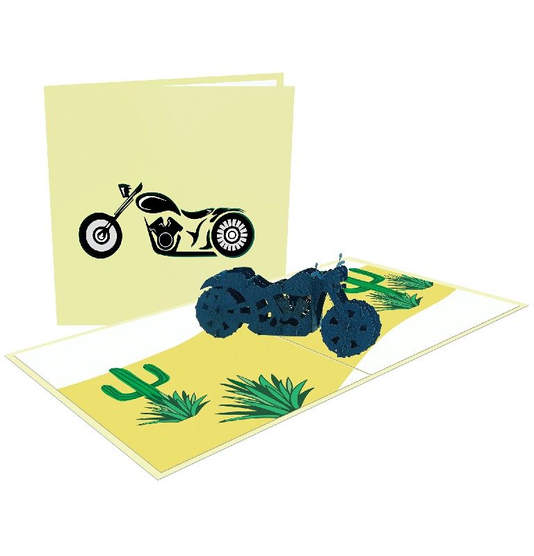 Motorcycle Card– Transport 3D Popup Card