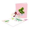 Girl and nelumbo nucifera Card – Flower 3D Card