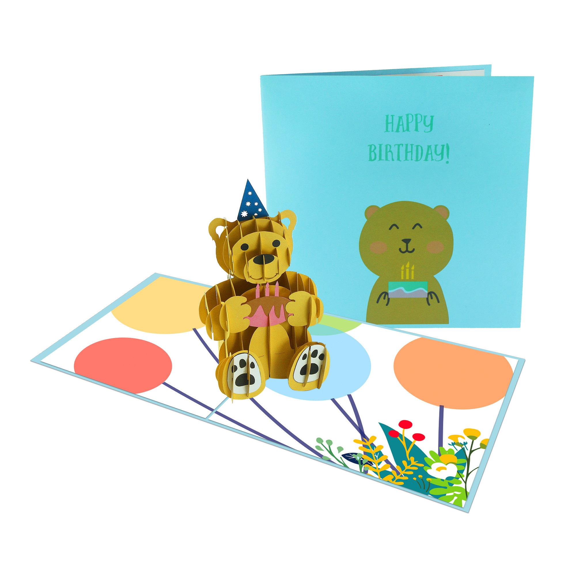 Bear Birthday 3D Card - Birthday Card 