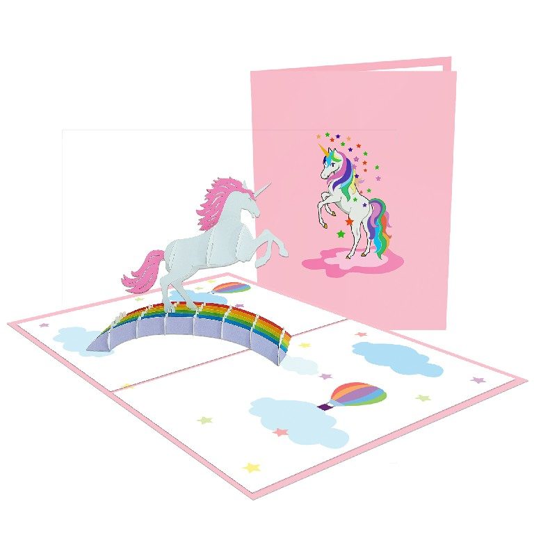 Unicorn Card– Animal 3D Popup Card