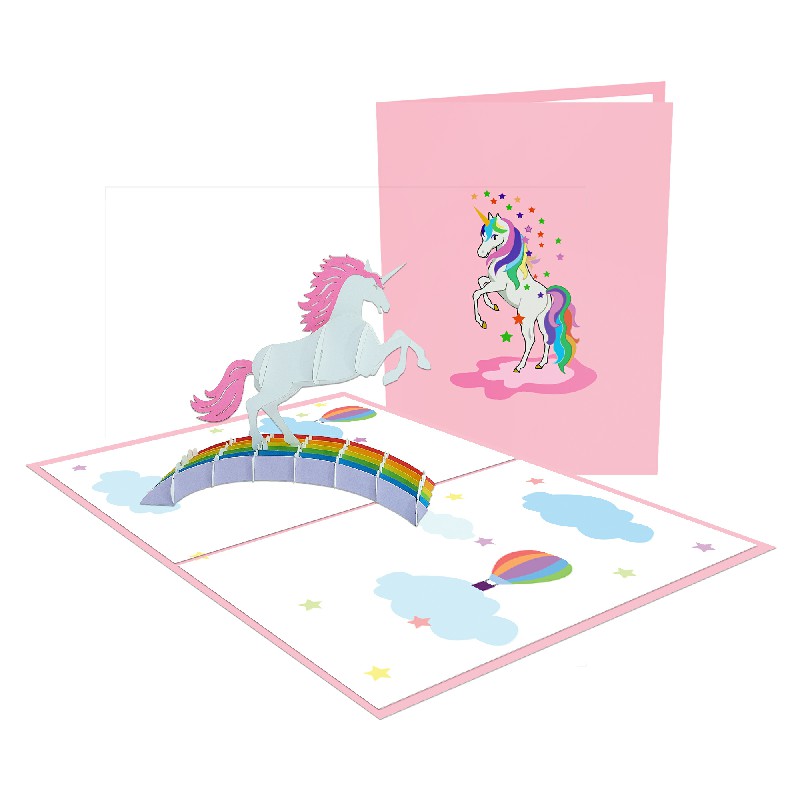 Unicorn Card– Animal 3D Popup Card