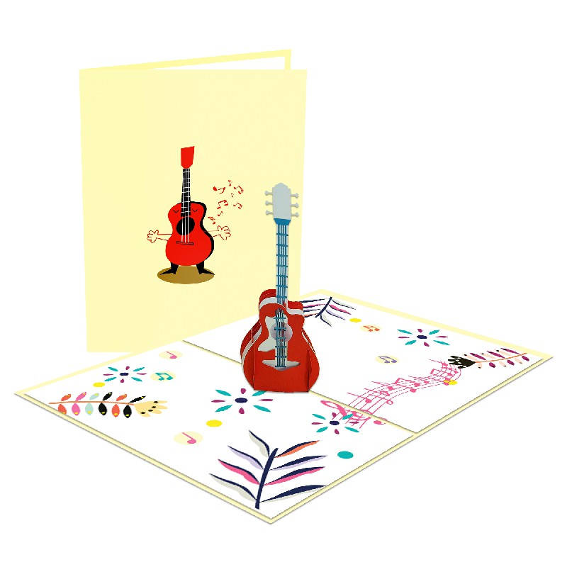 Guitar Card – Music 3D Card