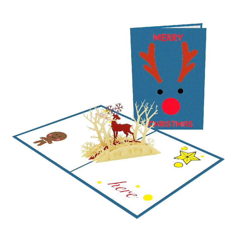 Reindeer CardReindeer Card - Christmas 3D Popup Card