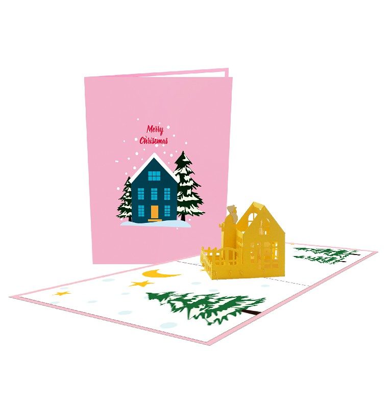 Christmas House 3D Popup Card