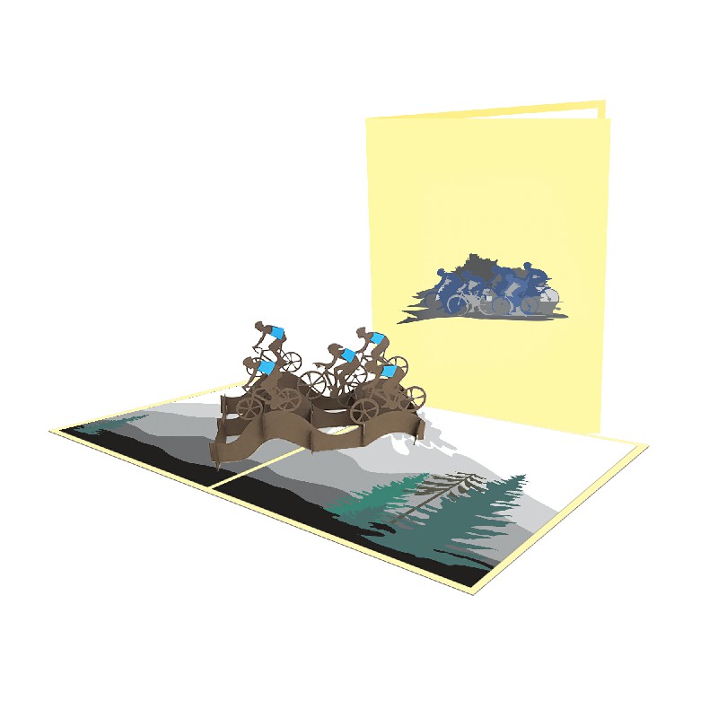 Cyclist Team Card - Sport 3D Popup Card