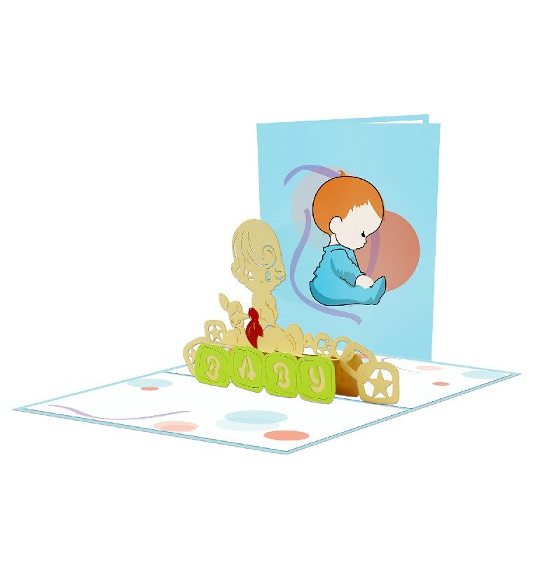 Ninrio 3D Popup Card - Baby Card – Congratulation 3D Popup Card