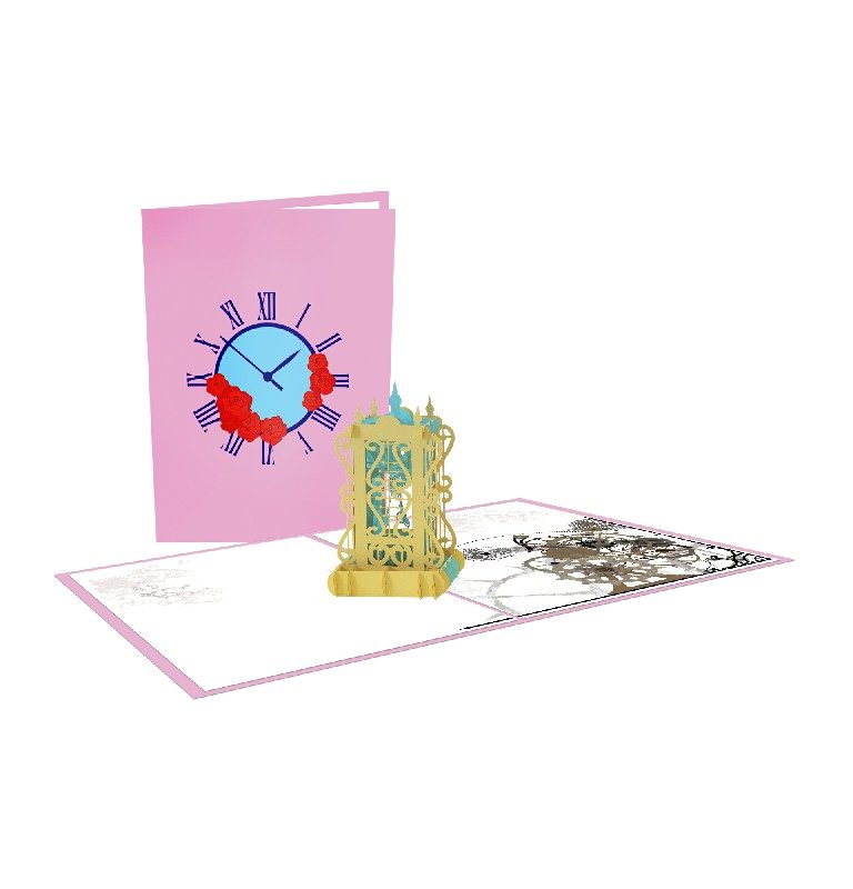 Pendulum Clock Card – Birthday 3D Popup Card