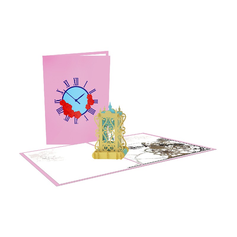 Pendulum Clock Card – Birthday 3D Popup Card