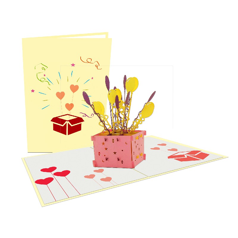 Balloons Card – Birthday 3D Popup Card